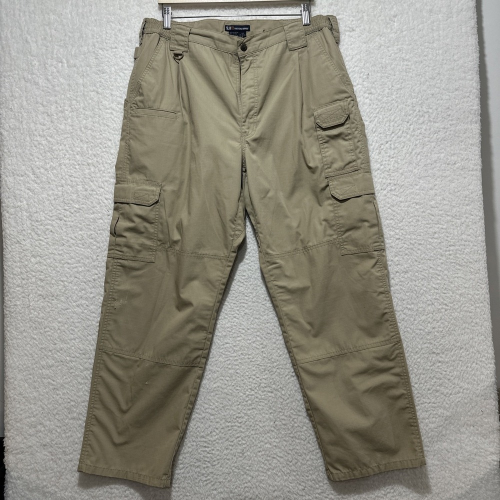 5.11 Tactical Series Men's Pants Size 38 Beige Khaki Ripstop Utility Cargo